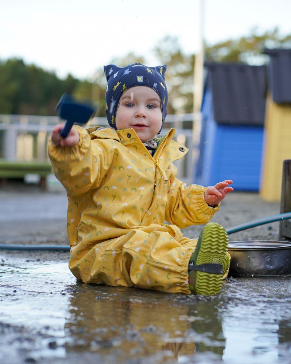 Kattnakken Baby Regndress Dugg Bananskum (92 / 2 år)