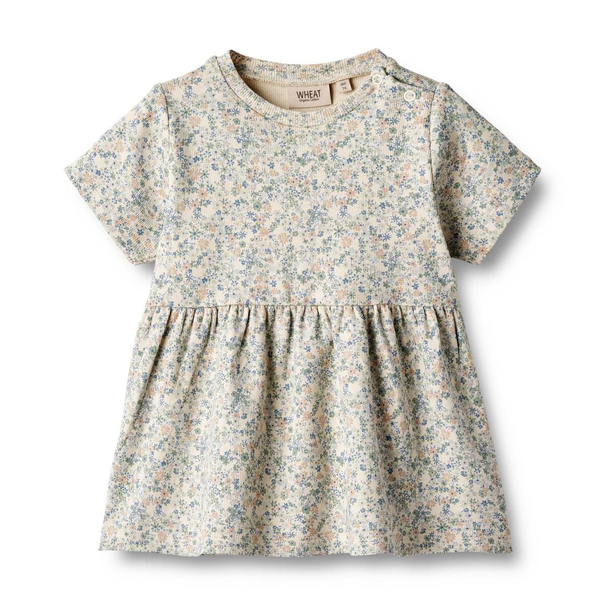 Wheat Jersey Kjole Anna Sandshell Mini Flowers (86 / 1,5 år)