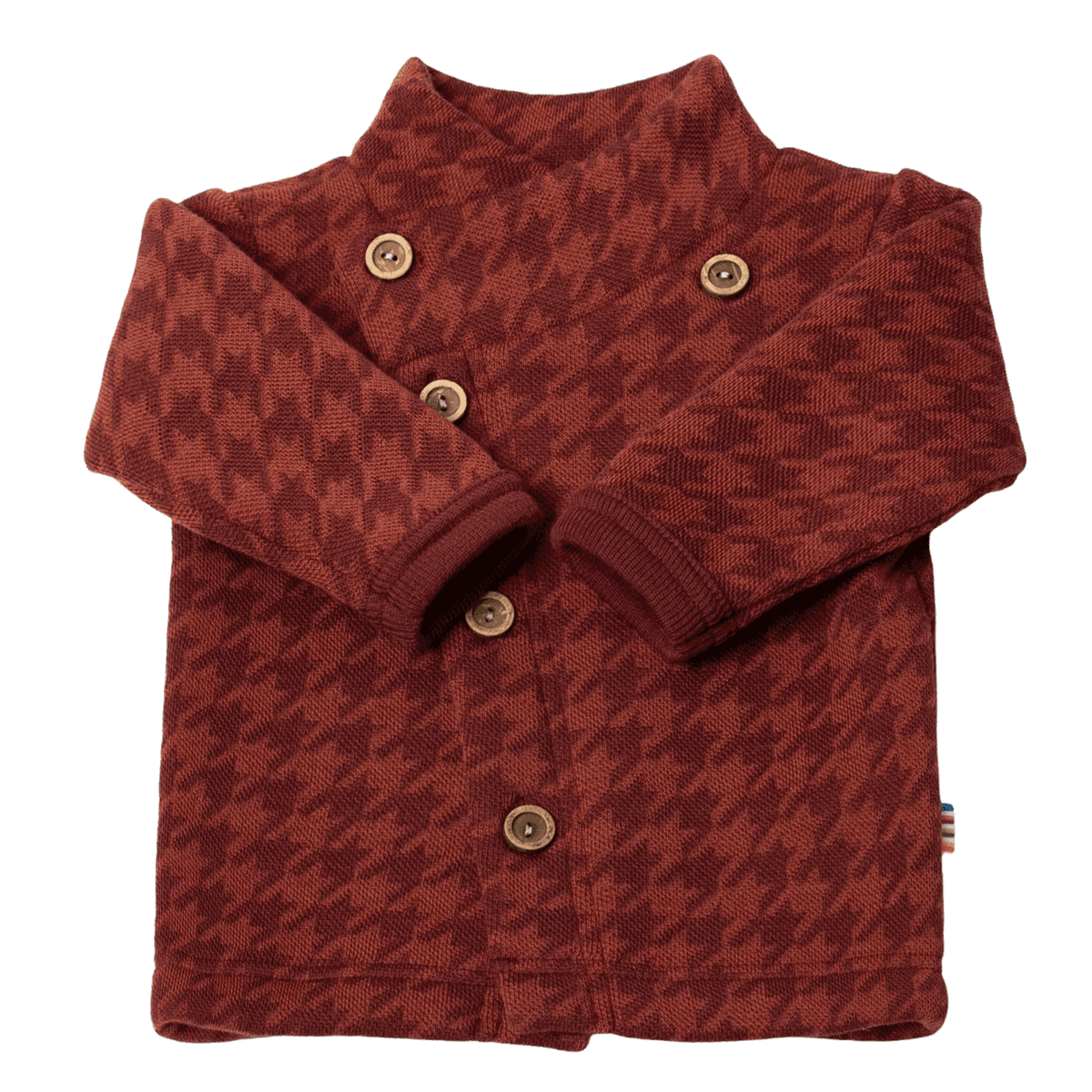 Joha Houndstooth Ull Cardigan Bordeaux (70 / 8-9 mnd)