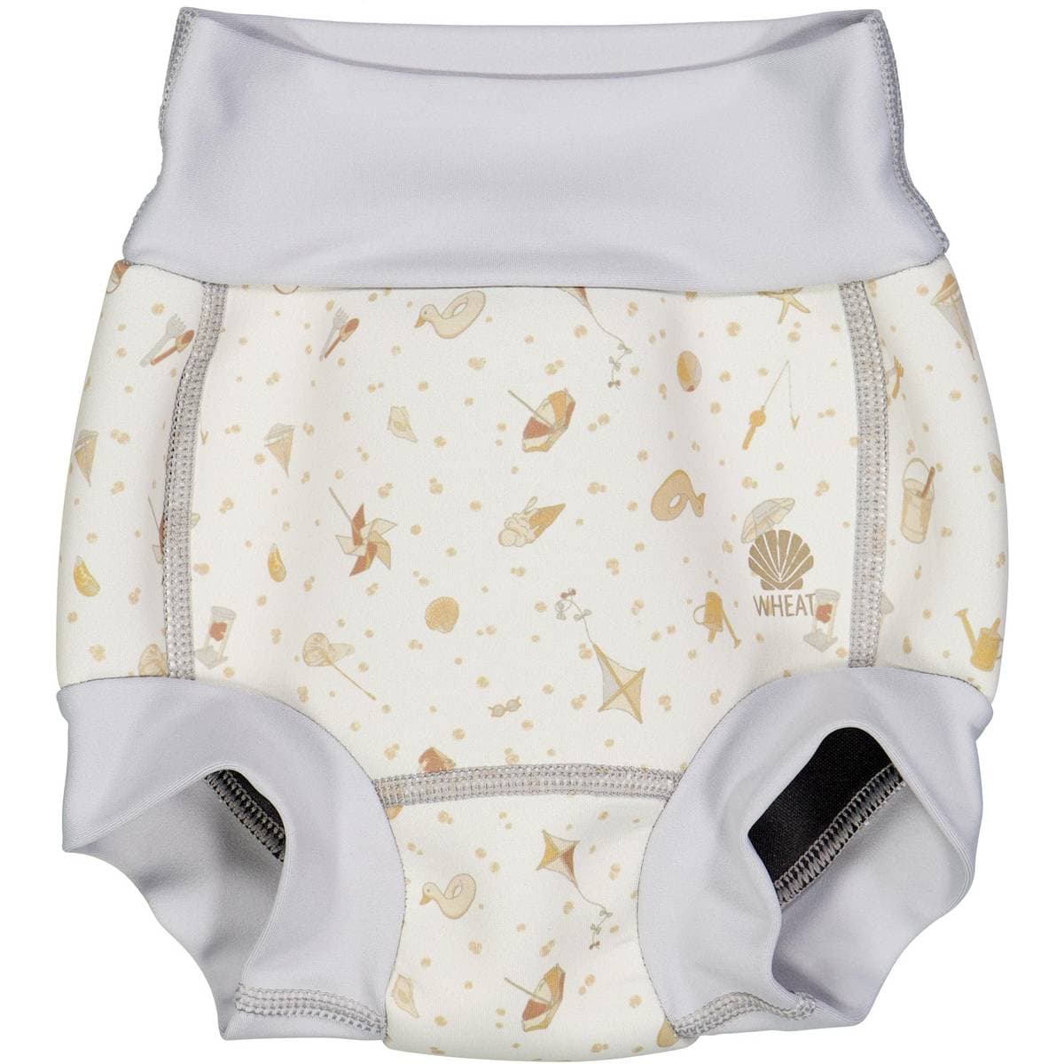 Wheat Neoprene Swim Pants Beach Life (XS : 0-3 mnd)