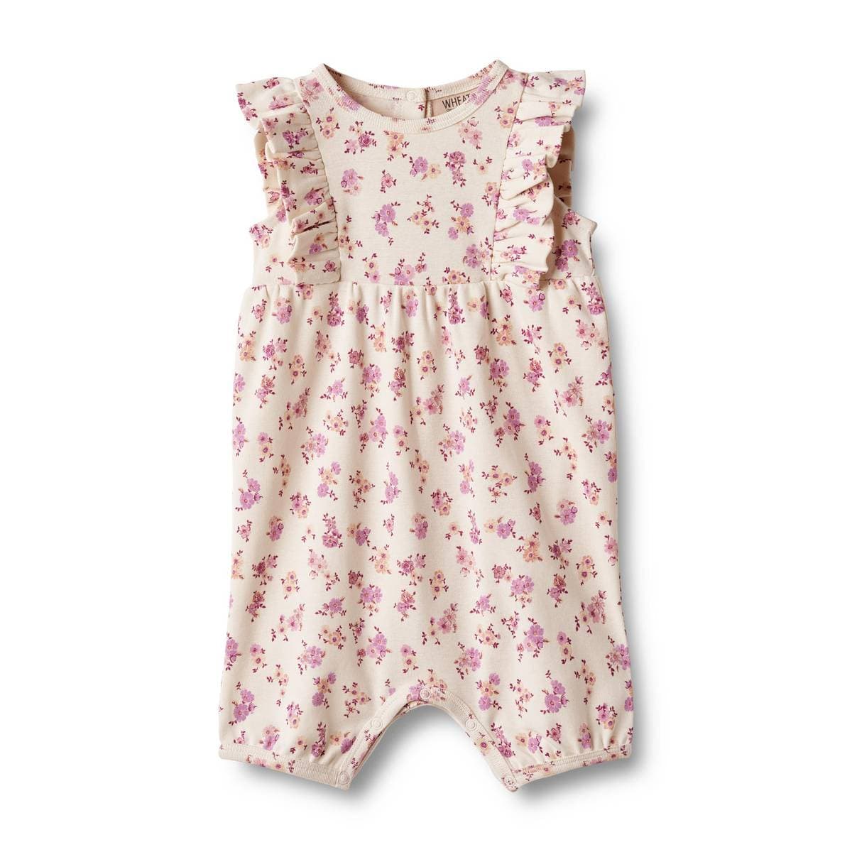 Wheat Playsuit Havanna Shell Flowers (56 / 1-2 mnd)