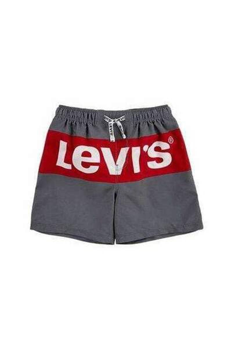 Grå Levis Box Tab Logo Badeshorts (128 / 8 år)
