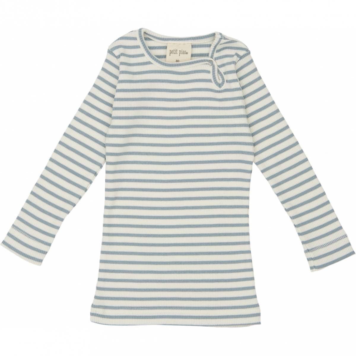 Mint Grønn Stripete Petit Piao LS T-shirt Genser (74 / 9 mnd)