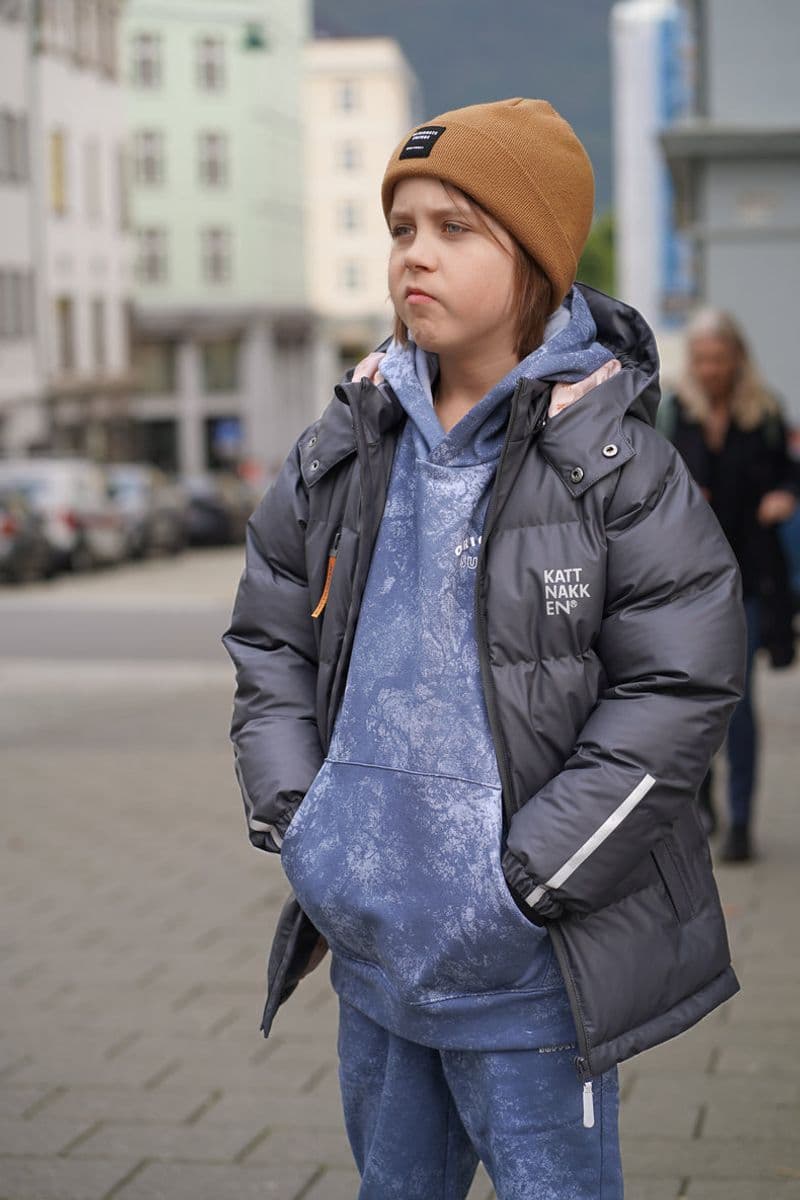 Kattnakken Boblejakke Sludd Junior Kattesvart (9-10 år)