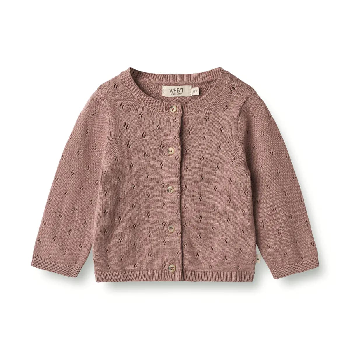 Wheat Knit Cardigan Maia Lavender Rose Baby (80 / 1 år)