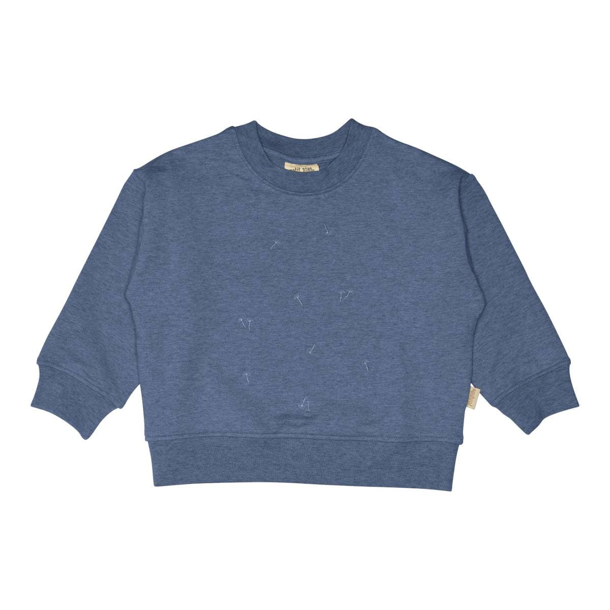 Petit Piao Genser Melange Emb Moonlight Blue Melange (80 / 1 år)