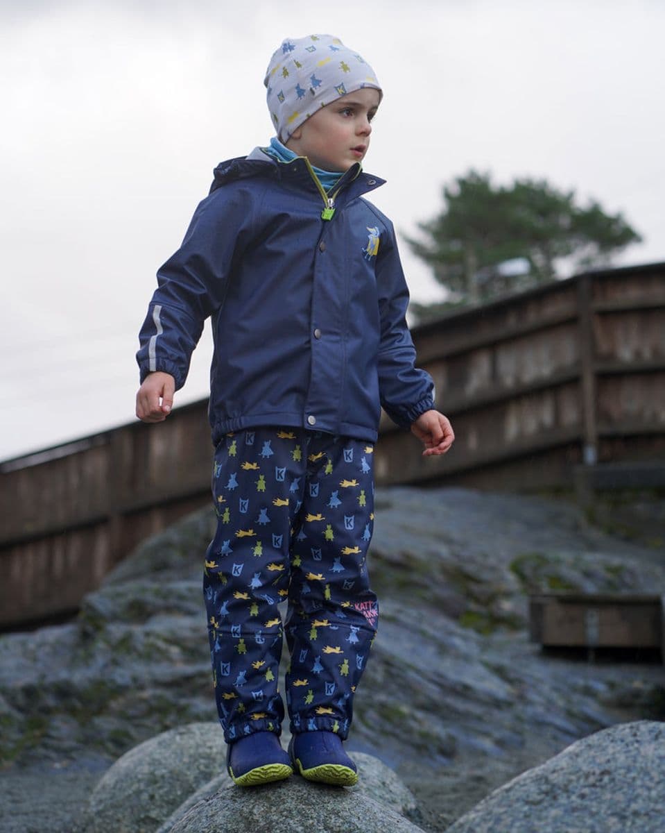 Kattnakken Regnsett Plask Marine (98 /3 år)