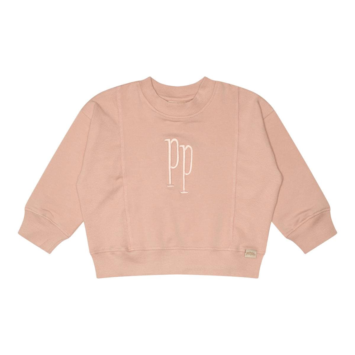 Petit Piao Genser Rib Emb Adobe Rose (80 / 1 år)
