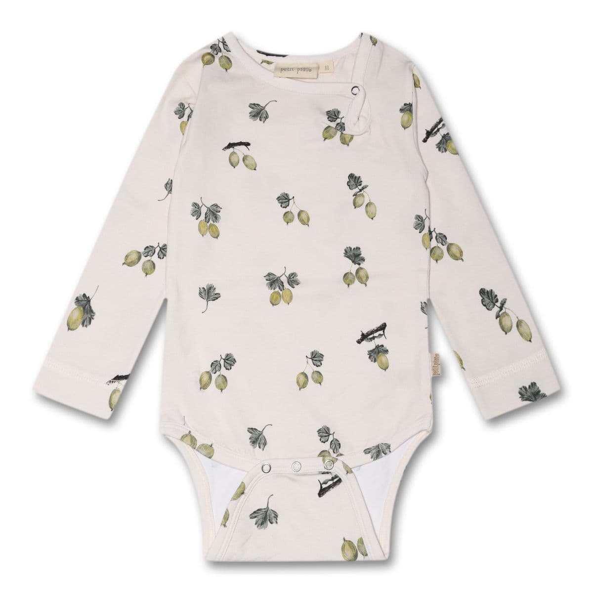 Petit Piao Body L/S Printed Gooseberry (80 / 1 år)