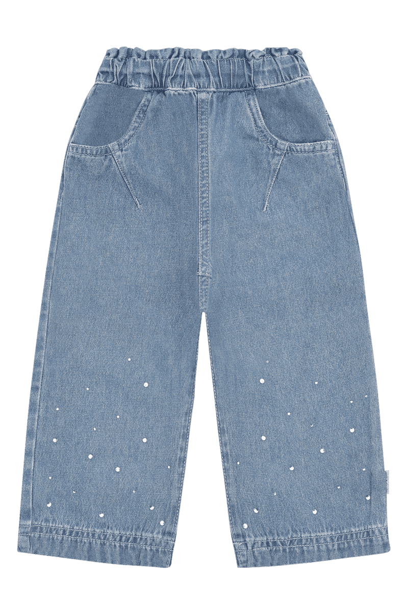 Hust and Claire Theresa Denim w.studs Bukse Blue Denim (122 / 7 år)
