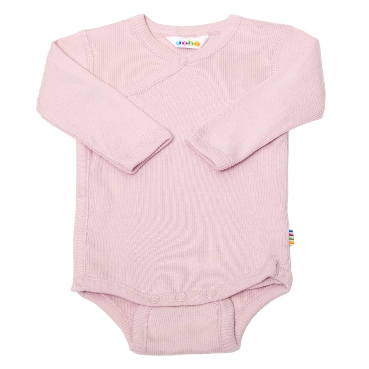 Joha 2X2 Cotton Rib Omslagsbody Pink (70 / 8-9 mnd)