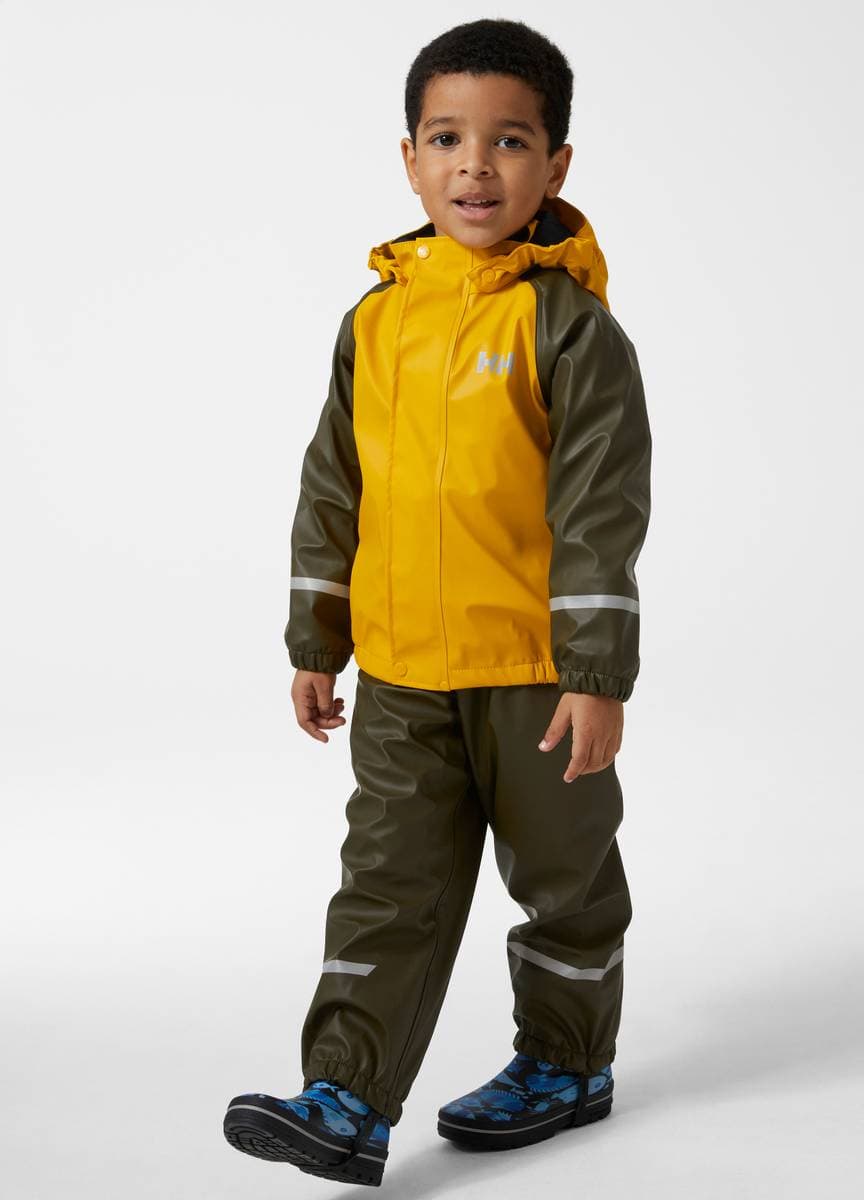 Helly Hansen K Bergen Fleece Pu Rainset 2.0 Utility Green (98 /3 år)