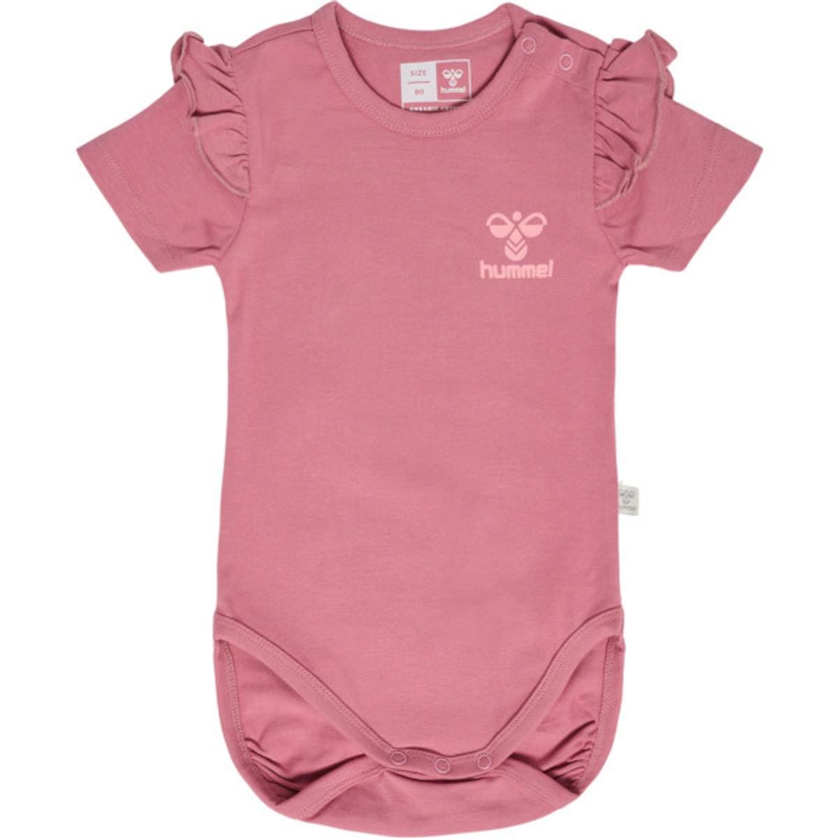 Hummel Talya Ruffle Body S/S Mesa Rose (68 / 6 mnd)