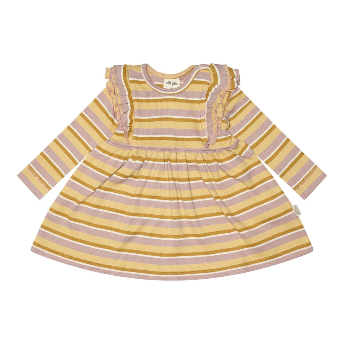 Petit Piao Kjole Modal Max Striped Adobe Rose/Yellow Corn/Mustar (98 /3 år)