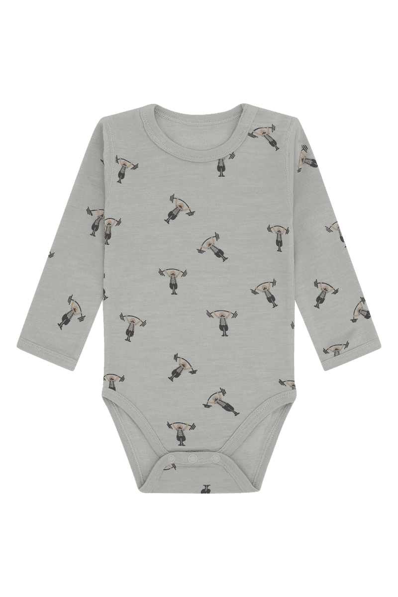 Hust and Claire Baloo Strong Man Body Ull Bambus Forest Fog (80 / 1 år)