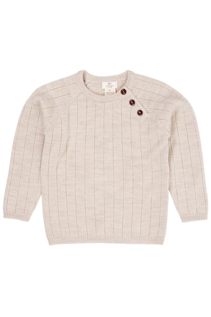 Copenhagen Colors Copenhagen Colors Merino Ull Knitted Genser Pale Cream Melange (98 /3 år)