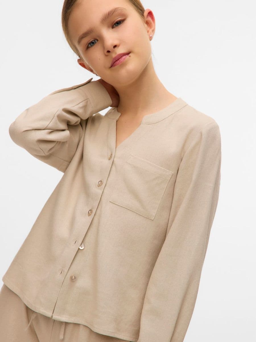 Vero Moda Girl Mymilo Skjorte Beige (164 /14 år)