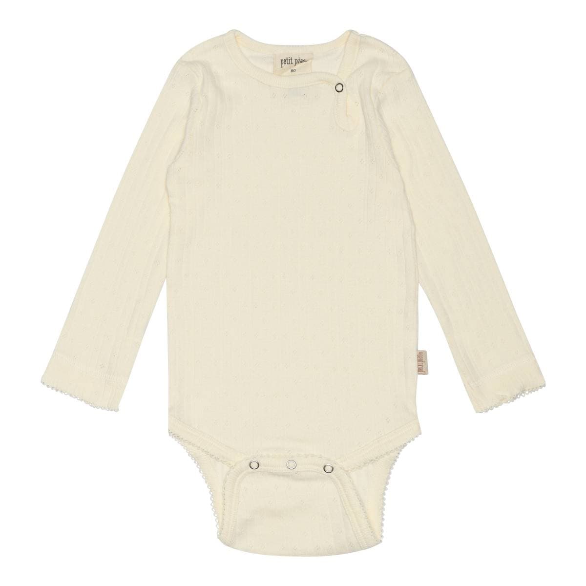 Petit Piao Body Pointelle Offwhite (62 / 3 mnd)