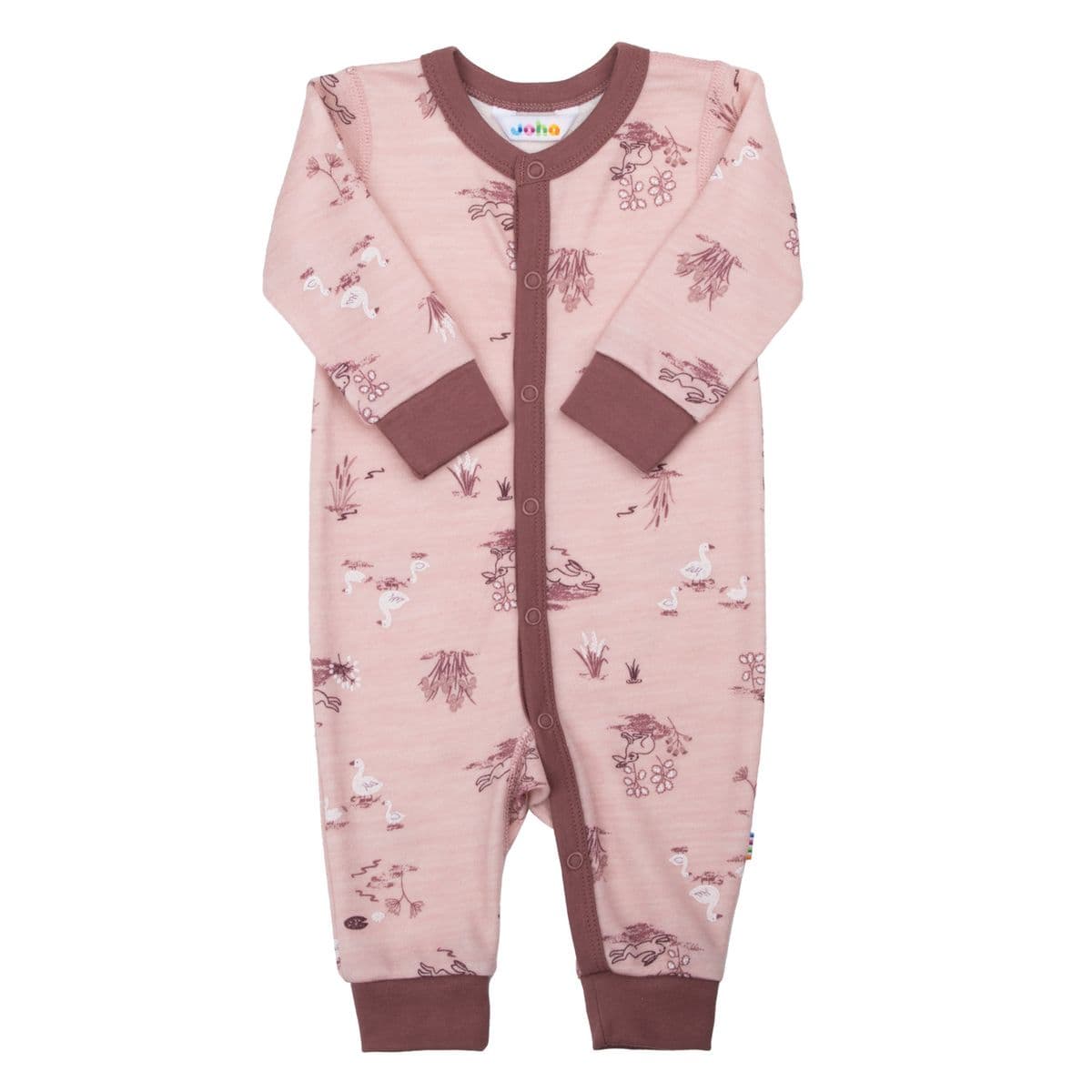 Joha Joha Ull Bambus Jumpsuit Gås Rosa (100 / 3-4 år)