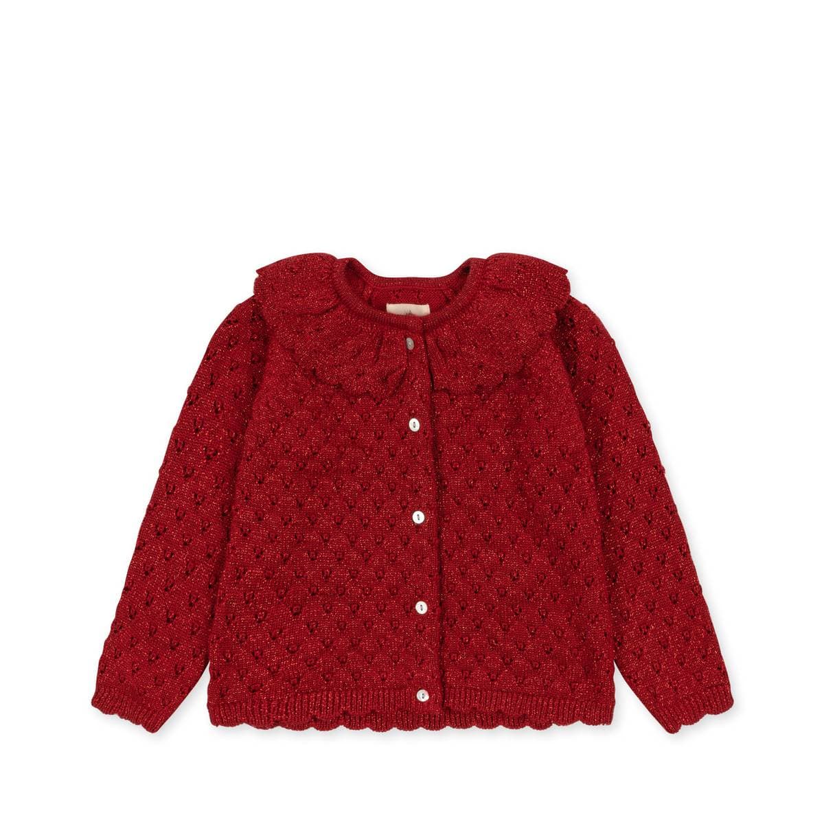 Konges Sløjd Holiday Knit Cardigan Savy Red (86 / 1,5 år)