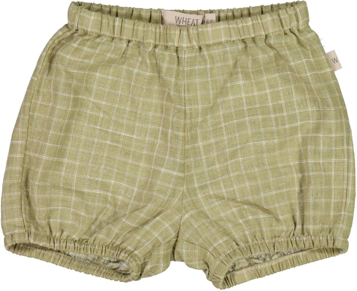 Wheat Shorts Olly Green Check (74 / 9 mnd)