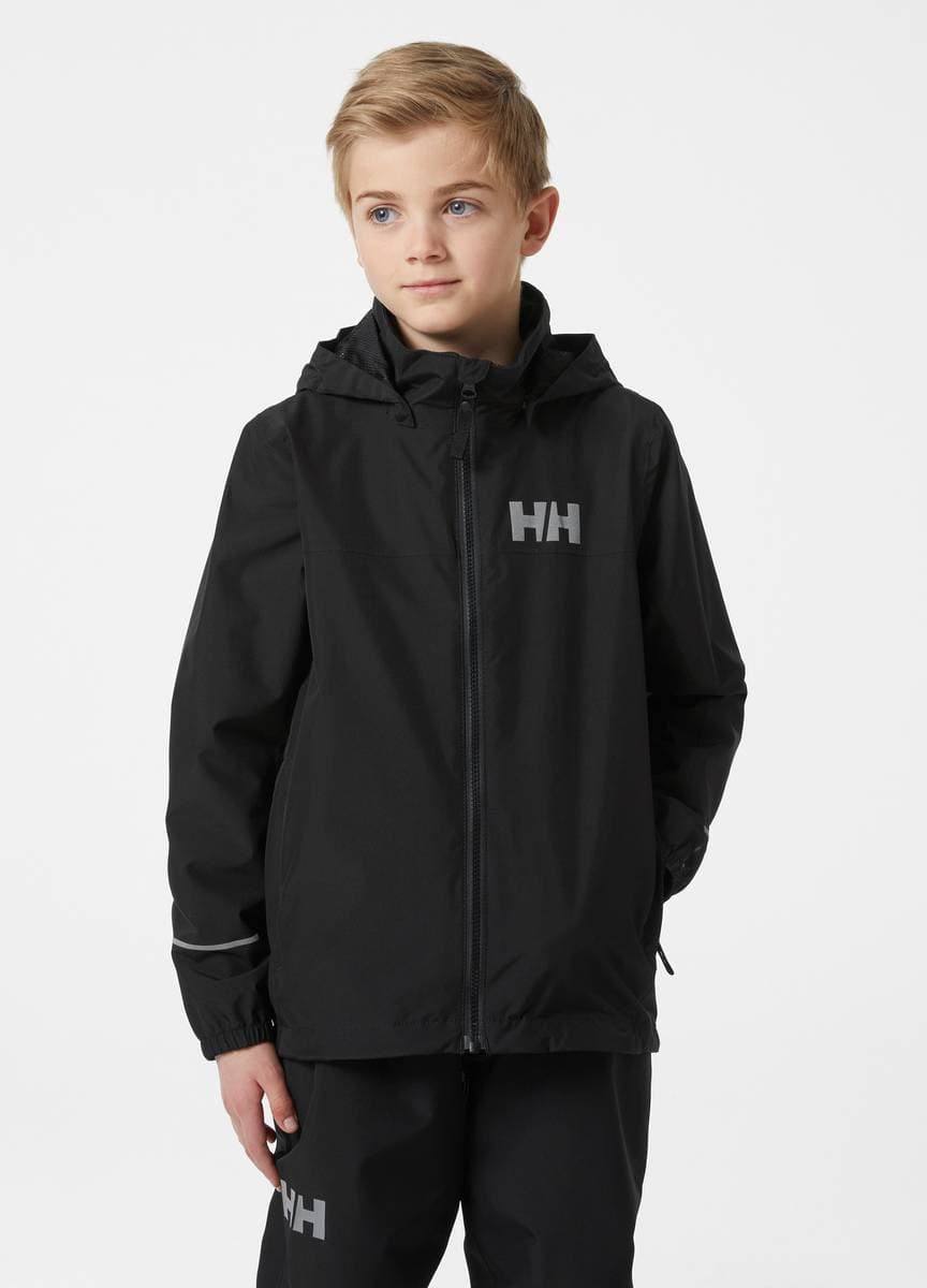Helly Hansen Jr Juell Rain Jacket Black (176 /16 år)