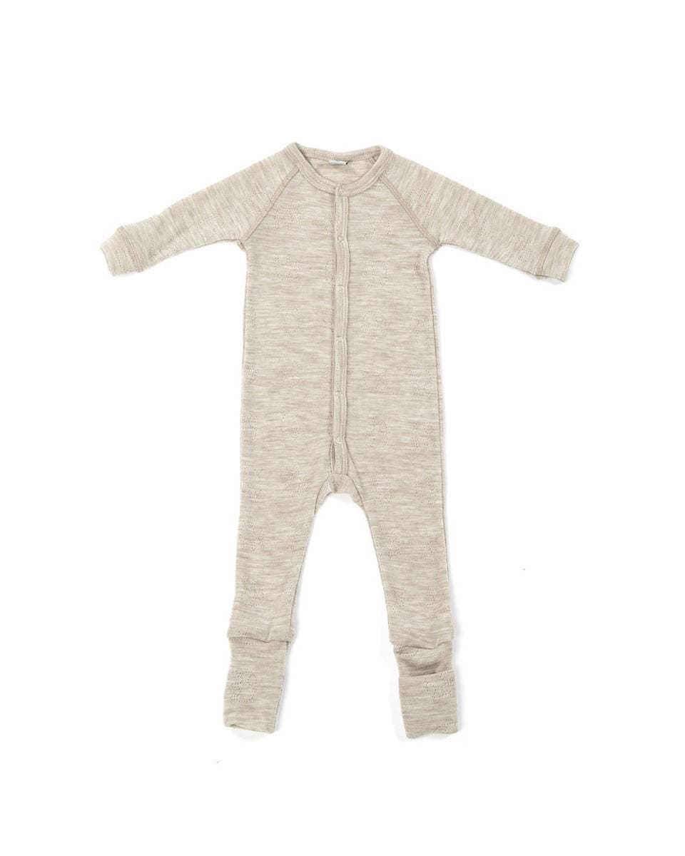 Smallstuff Pysjamas Ull Natur (Prematur: 44)
