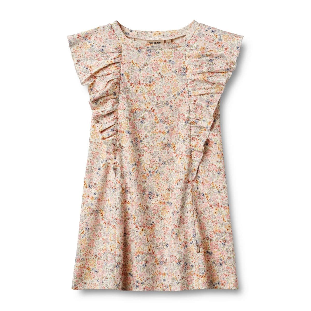Wheat Jersey Kjole Ruffle Shirley Bright Flowers (98 /3 år)