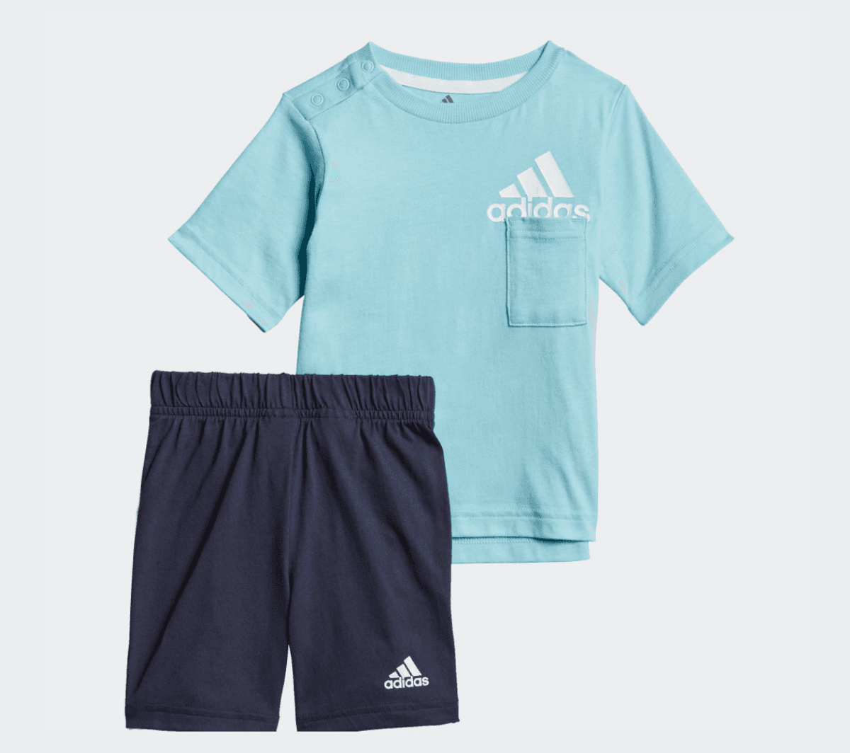 Mørk Blå/Turkis Adidas Bos Sum Sett (62 / 3 mnd)