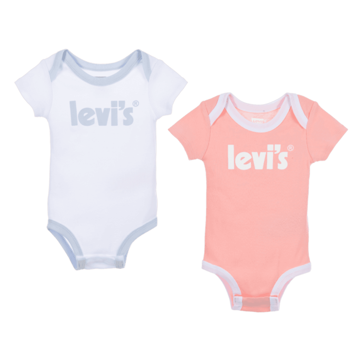 Levi's Levis Baby Poster Logo 2Pc Boxset Rosa/Hvit (6 - 12 mnd)