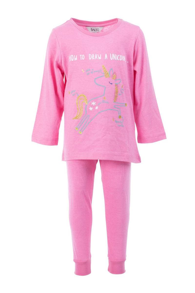 Salto Enhjørning Pyjamas Cerisse (86/92: 18-24 mnd)