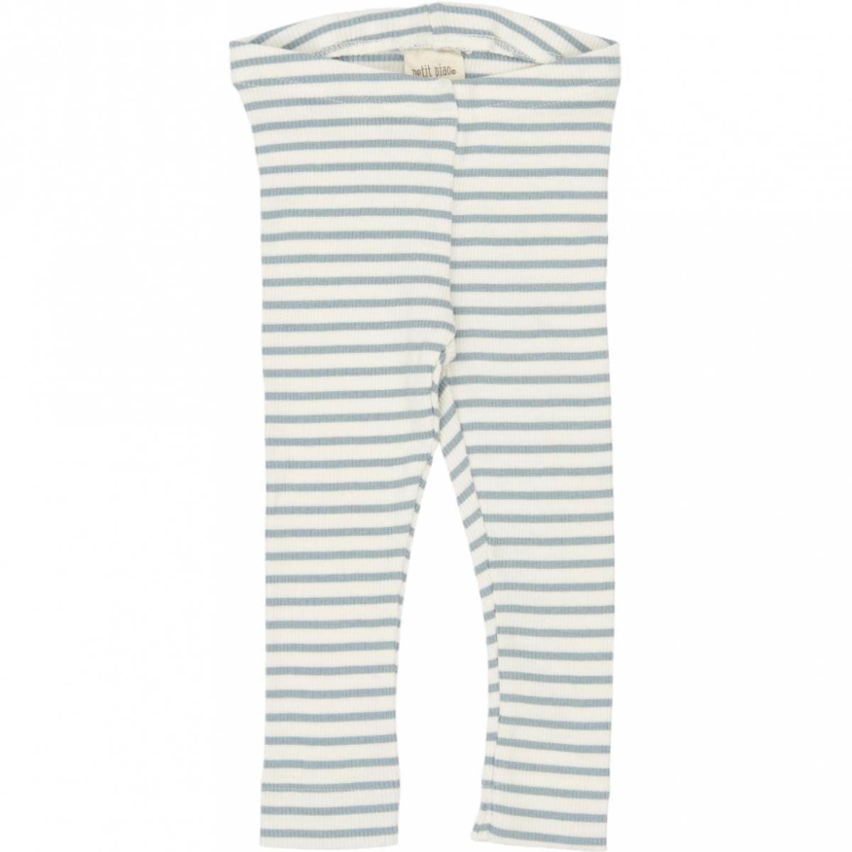 Mint Grønn Stripete Petit Piao Modal Leggings (68 / 6 mnd)