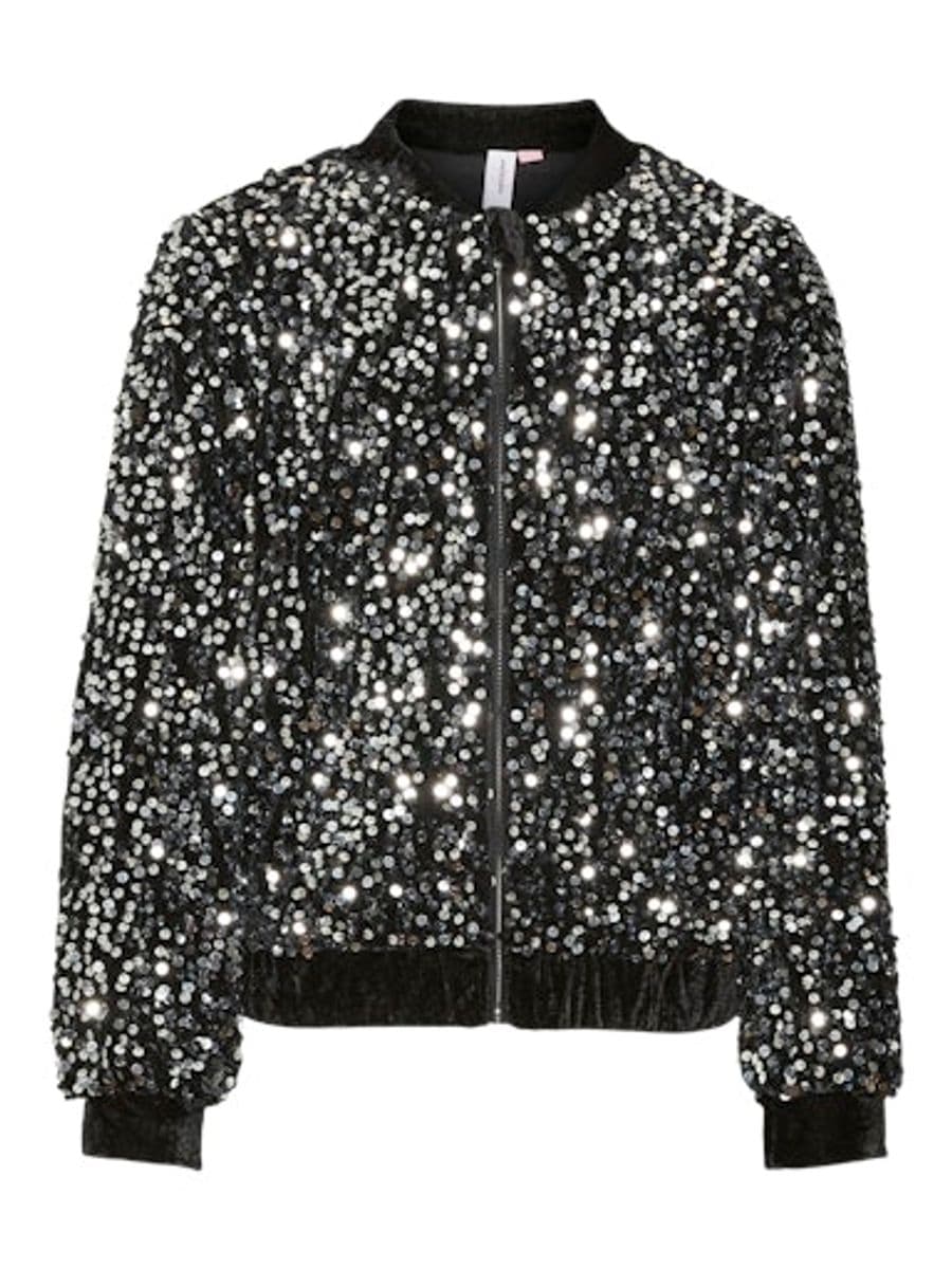Vero Moda Girl Bella Sequin Bomber Jrs Girl Black Silver Sequins (152 / 12 år)