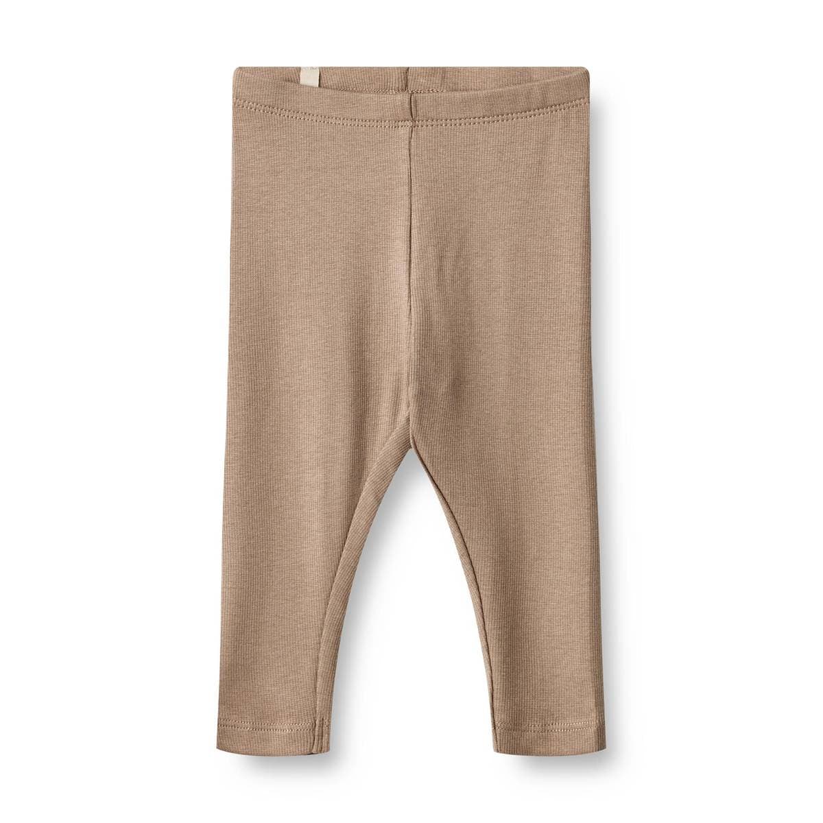 Wheat Rib Leggings Maddy Soft Brown (80 / 1 år)