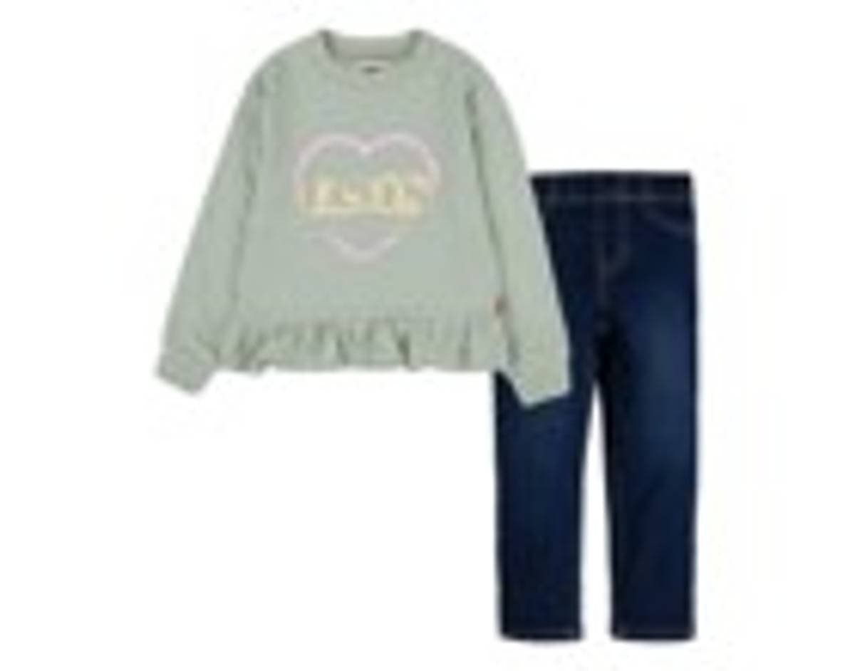Levis Ruffle Top Denim Set (80 / 1 år)