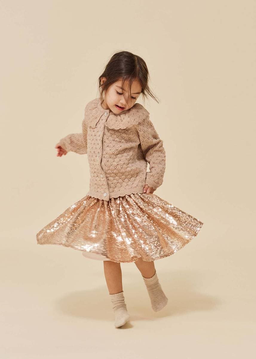 Konges Sløjd Starla Sequin Skjørt Gold Blush (92 / 2 år)