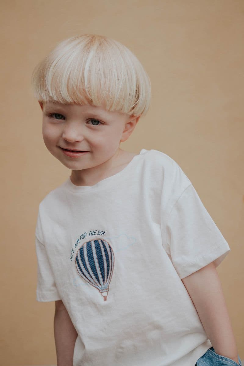 Fliink Sommer Balloon T-Shirt Cloud Dancer (98 /3 år)