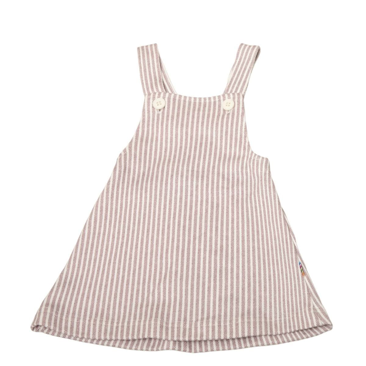 Joha Joha Milk Boy Stripe Pinafore Dress Bomull Pink (80 / 1 år)