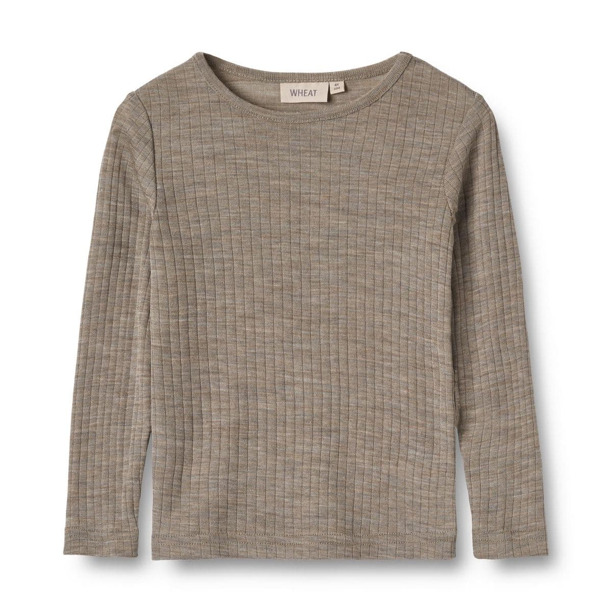 Wheat Ull Silke Genser Alfie Khaki Melange (116 / 6 år)