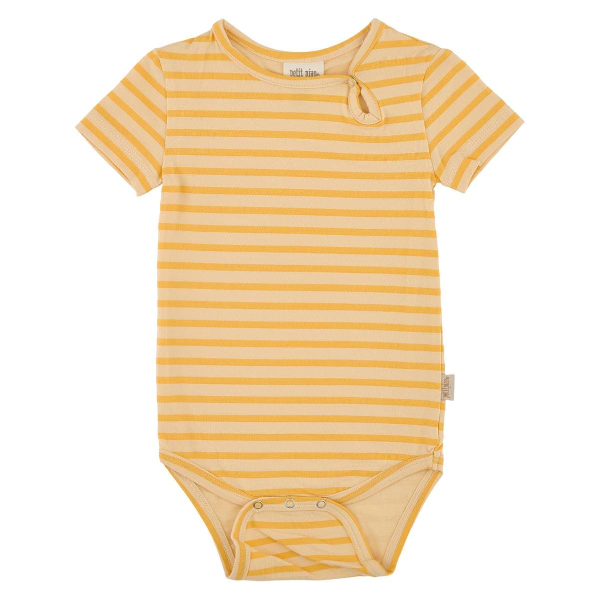 Petit Piao Body SS Yellow Sun Striped (56 / 1-2 mnd)