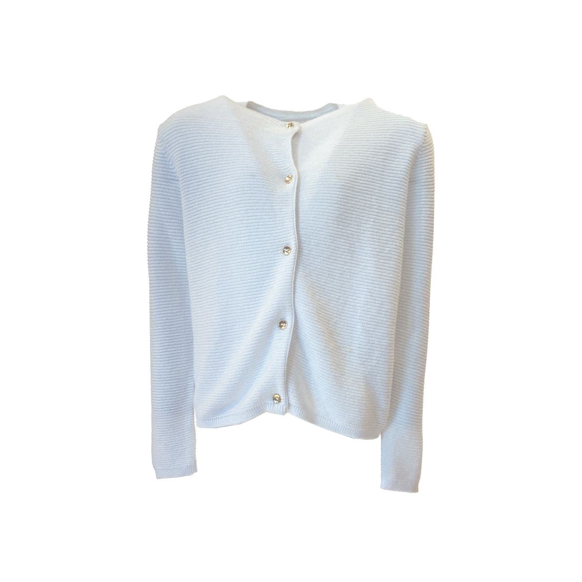 Salto Leona Rillestrikket Cardigan White (98/104)
