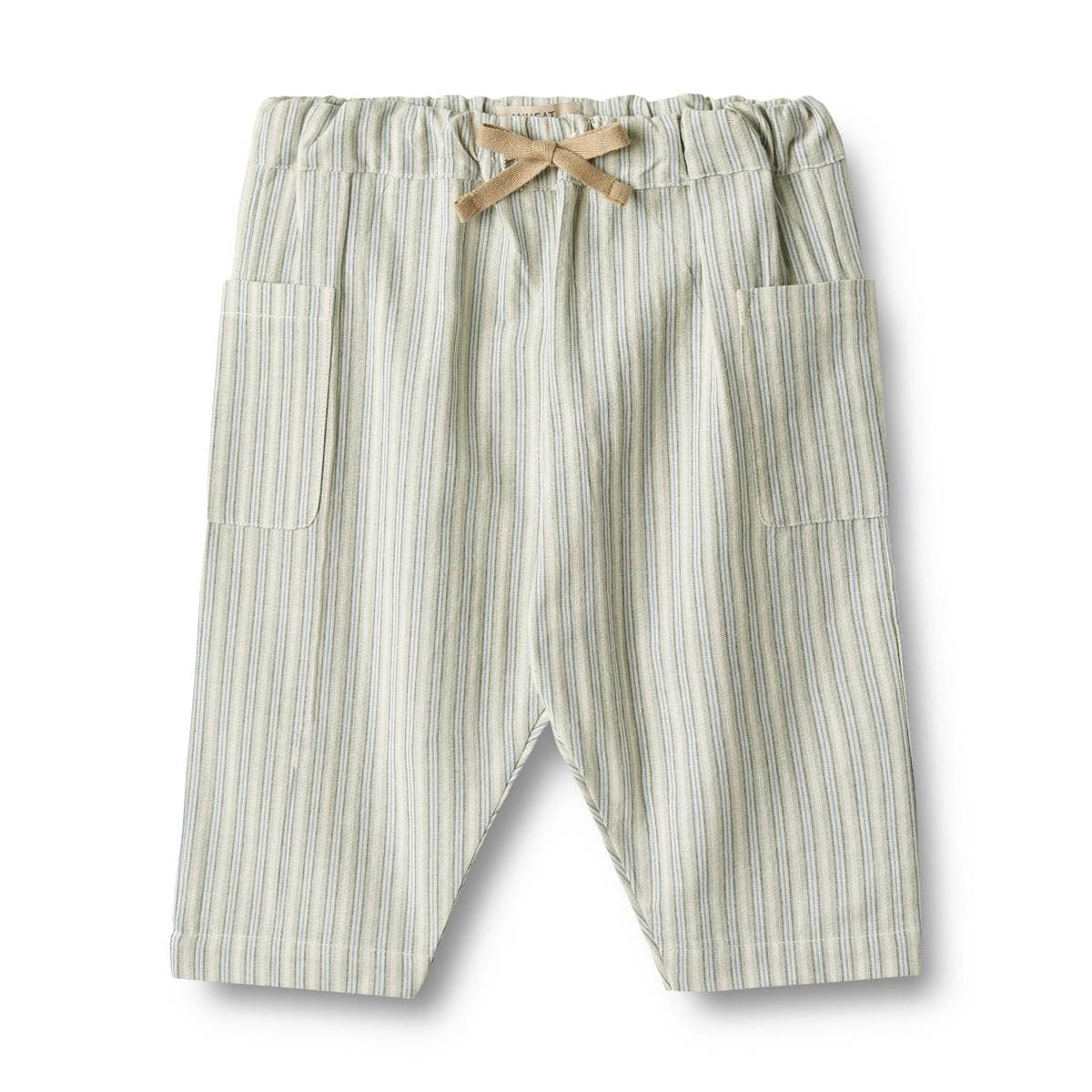 Wheat Trousers Arne Aquablue Stripe (68 / 6 mnd)