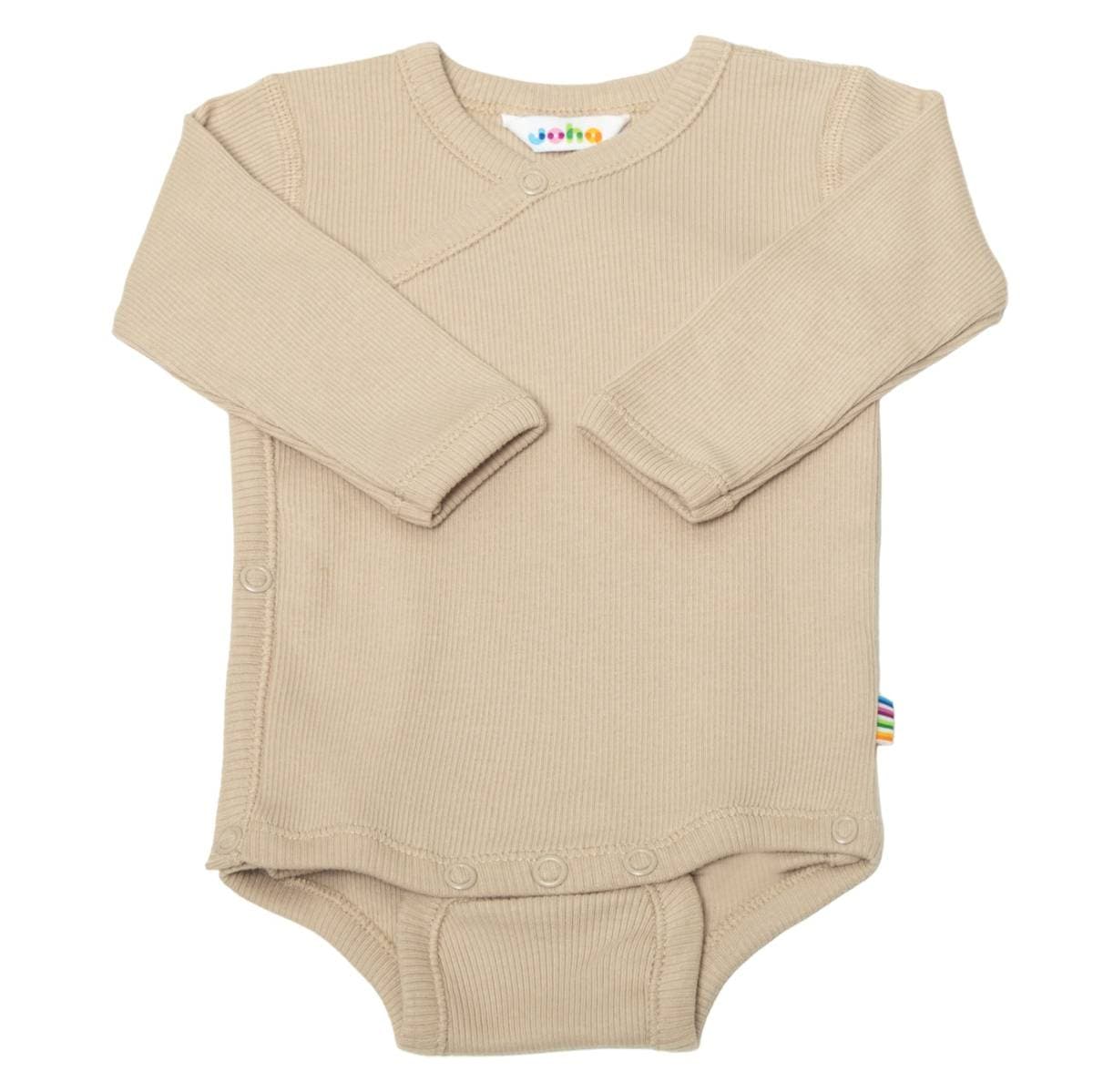 Joha 2X2 Cotton Rib Omslagsbody Beige (70 / 8-9 mnd)