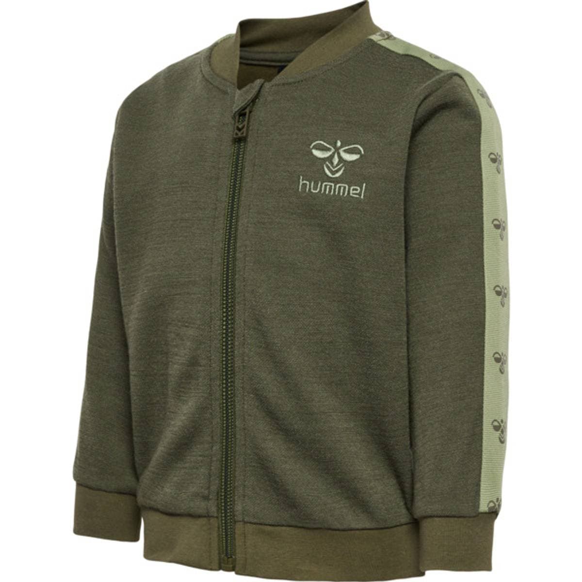 Hummel Wulbato Ull/Viscose Zip Jacket Olive Night (80 / 1 år)