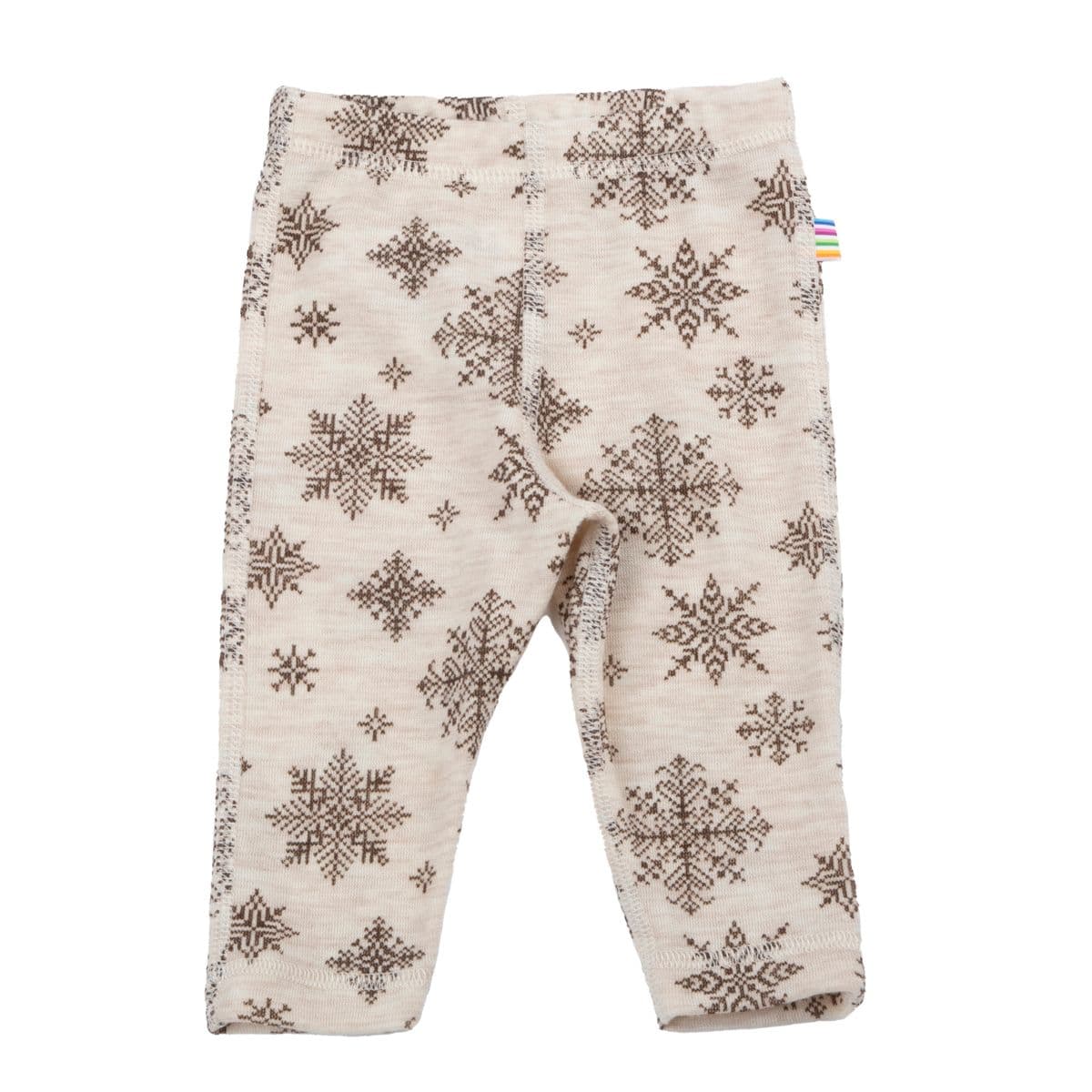 Joha Merino Ull Leggings Snowflake Beige (60 / 3-4 mnd)