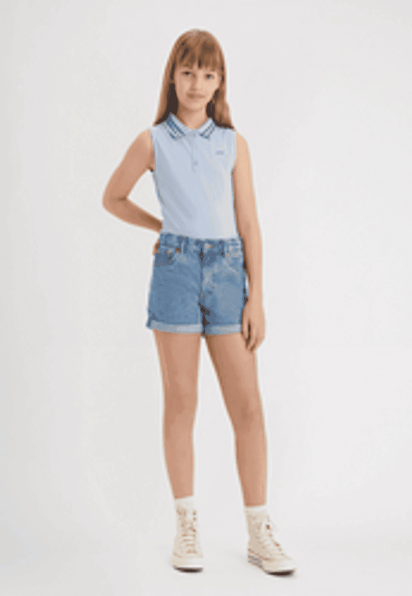 Levis Mini Mom Short W/ Roll Cuf Vibecheck (164 /14 år)