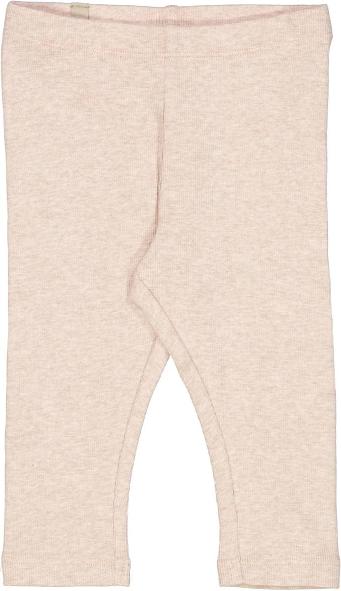 Wheat Rib Leggings Rose Melange Baby (74 / 9 mnd)