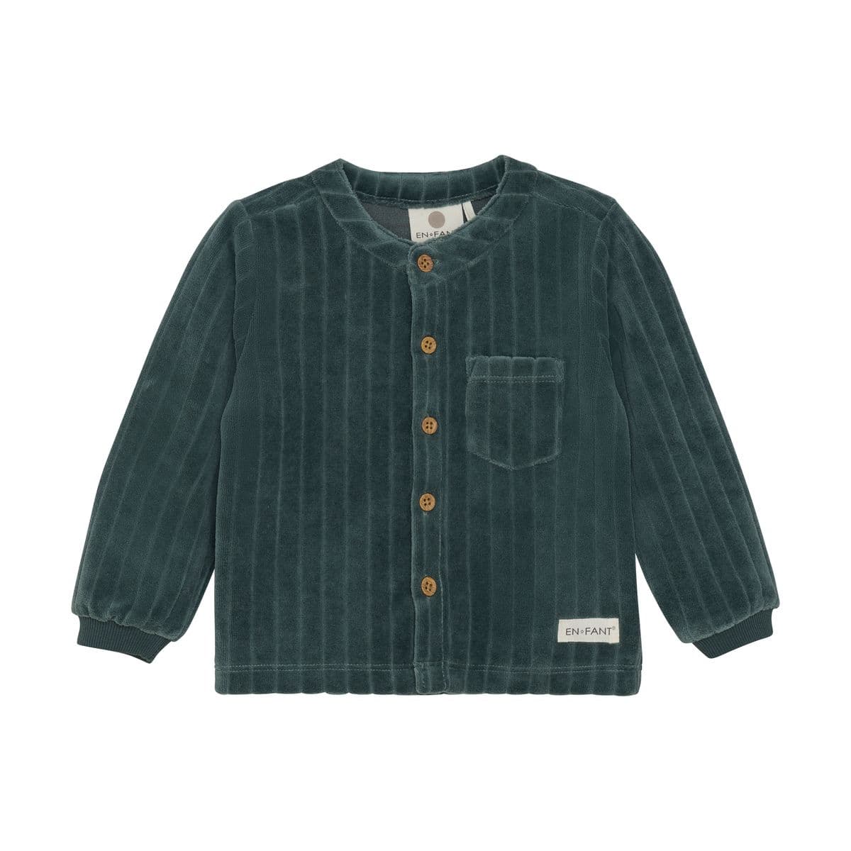 En Fant En Fant Skjorte I Velour Og Kordfløyel Balsam Green (92 / 2 år)