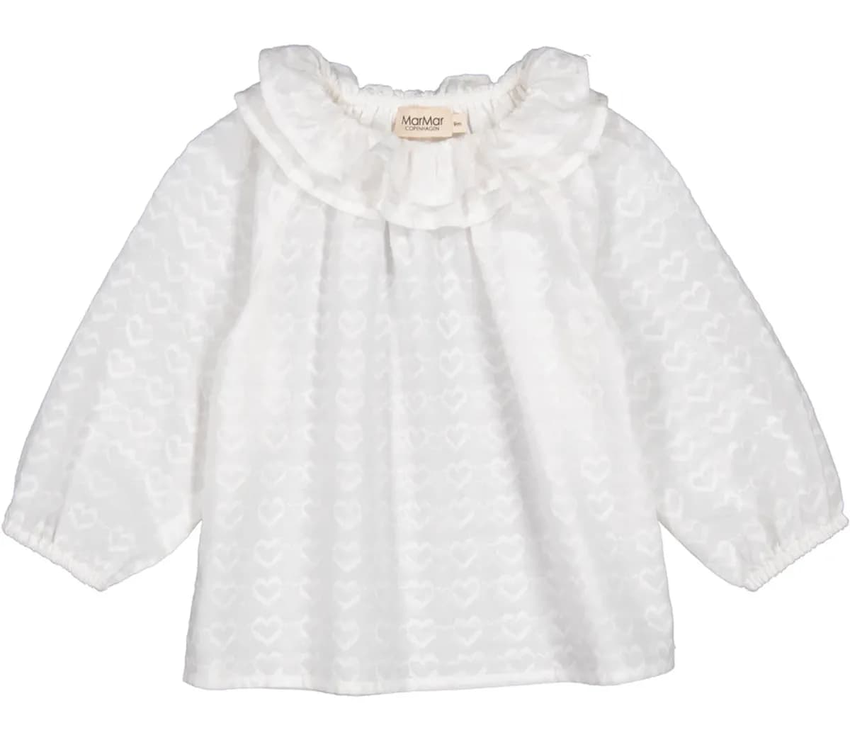 Marmar Copenhagen MarMar Topp Dobby Hearts Tonella White (98 /3 år)
