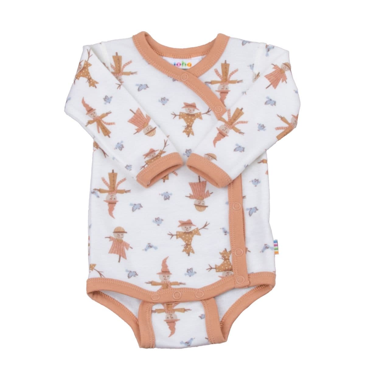 Joha Joha Scarecrow Ull Bambus Omslagsbody Off White/Peach (70 / 8-9 mnd)